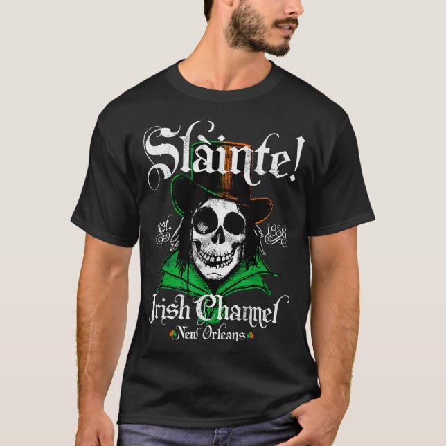 Slainte Irish Channel New Orleans St Patricks Day  T-Shirt (Vorderseite)