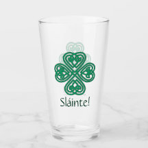 Sláinte Irish Kleeblatt Green Celtic Lucky Clover