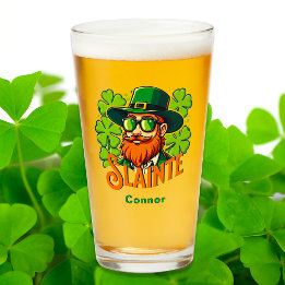 Slainte Irish Toast St Patrick's Day Personalisier Glas