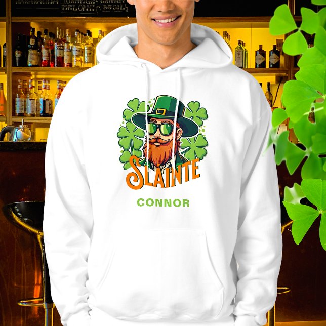 Slainte Irish Toast St Patrick's Day Personalisier Hoodie (Von Creator hochgeladen)