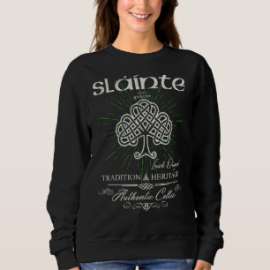 Sláinte keltischer Knotenbaum des Lebens St. Patri Sweatshirt