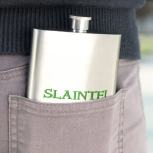 Slainte klassische Edelstahlflasche Flachmann