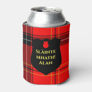 Slàinte Mhath Scottish Cheers Red Tartan Dosenkühler