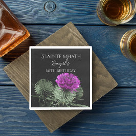 Slàinte mhath Thistle Birthday Serviette
