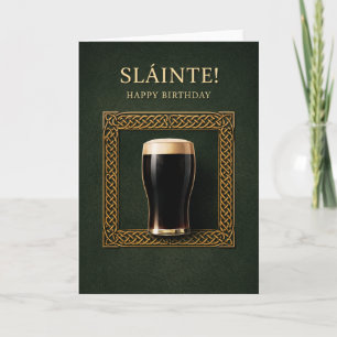 Slainte! Moderne keltisch-irische Geburtstagskarte Karte