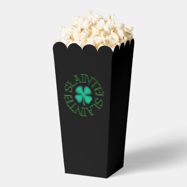 Slainte schwarze Popcorn-Boxen Geschenkschachtel (Geplatzt)