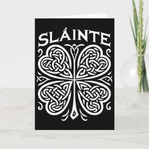 Slainte Shamrock Irische Cheers zum St. Patrick's Karte