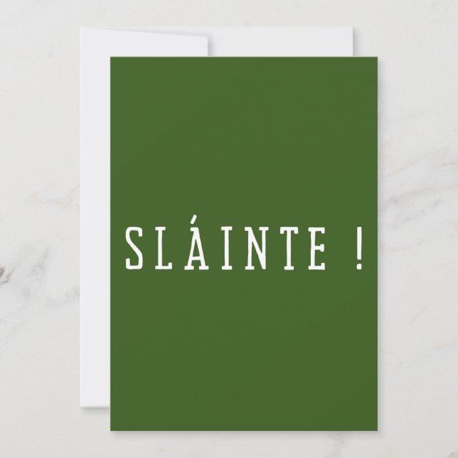Slainte - St. Patrick Tag Einladung (Vorderseite)