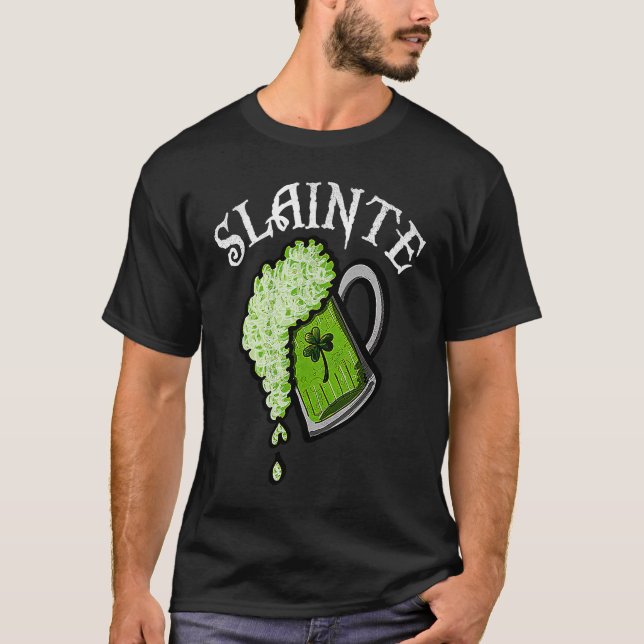 Slainte St Patricks Day Men Women Beer Drinking Mu T-Shirt (Vorderseite)