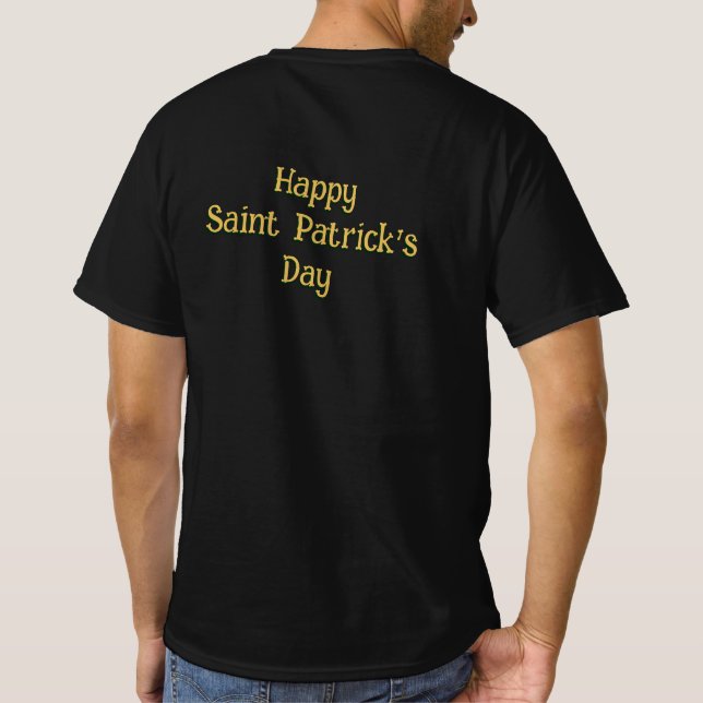 Slàinte! St. Patrick's Day Pint of Beer on Green T-Shirt (Rückseite)