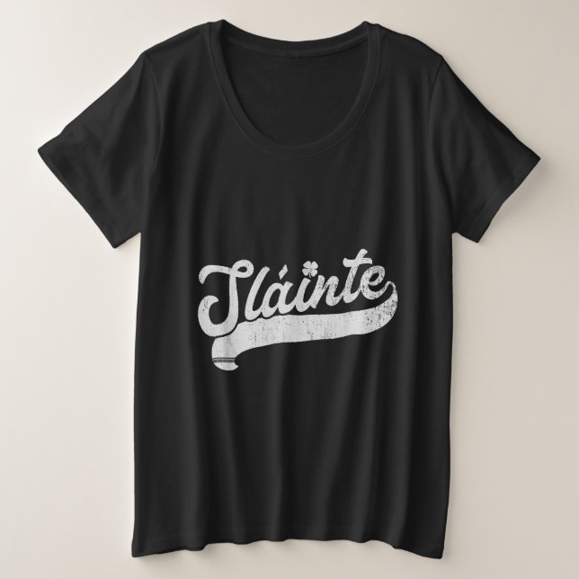 Slainte St Patrick's Day Saint Paddy's Irish Große Größe T-Shirt (Design vorne)