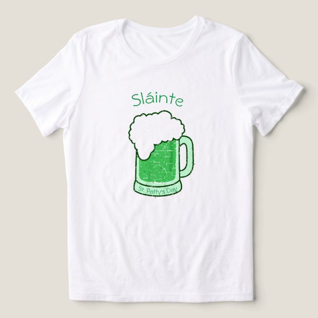 Sláinte St. Patty's Day Irish Holiday Tri-Blend Shirt (Design Vorderseite)