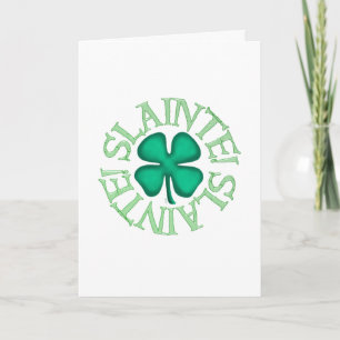 Slainte weiße Grußkarte Karte