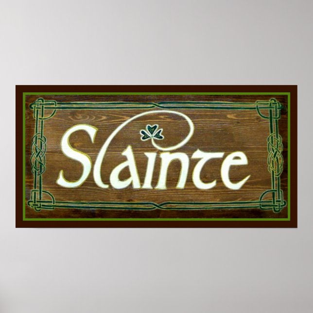 Slainte ~ zu Ihrer Gesundheit glücklichen St. Patr Poster (Vorne)