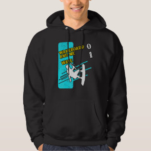 Slalom Wasserskilauf Wakeboard Ski Welle Humor Hoodie