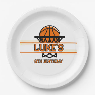 Slam Dunk Basketball Geburtstagskurve Pappteller