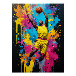 Slam Dunk: Basketball Graffiti Poster