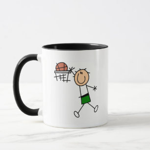 Slam Dunk Basketball grüne T-Shirts und Geschenke Tasse