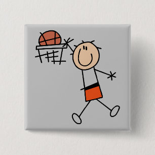 Slam Dunk Basketball Orange T-Shirts und Geschenke Button