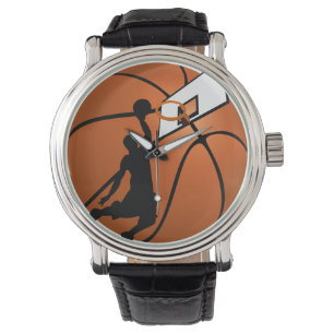 Slam Dunk Basketball Player mit Hoop on Ball Armbanduhr