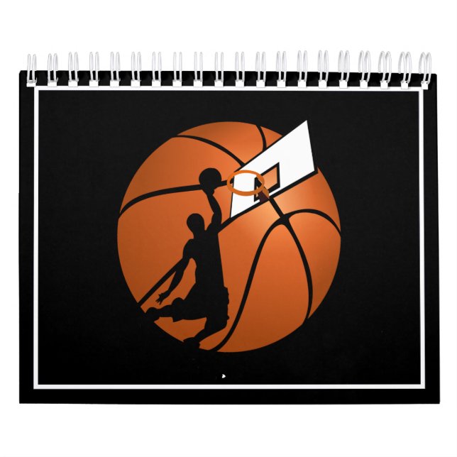 Slam Dunk Basketball Player mit Hoop on Ball Kalender (Titelbild)