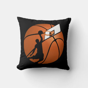 Slam Dunk Basketball Player mit Hoop on Ball Kissen