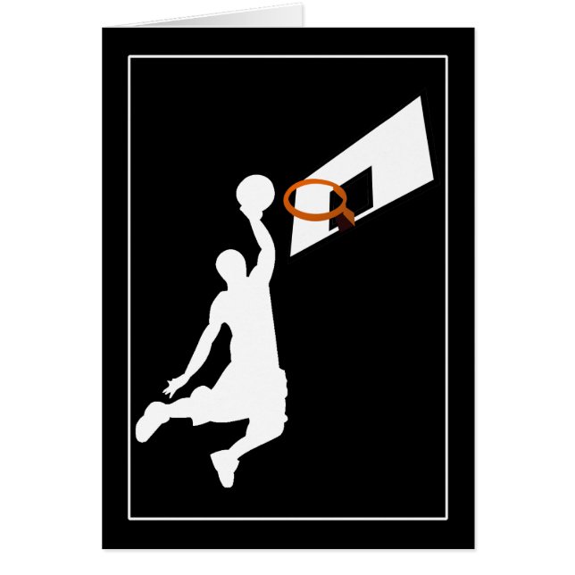 Slam Dunk Basketball Player - Weiße Silhouette (Vorne)