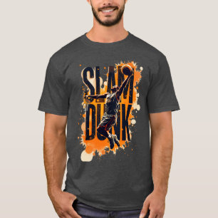 Slam Dunk Basketball Poster - Modernes Design T-Shirt