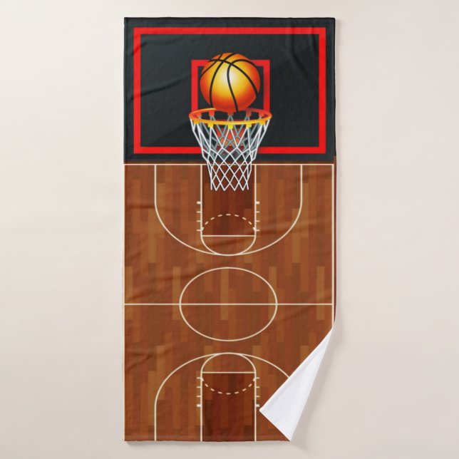 Slam Dunk Basketball Thema Badhandtuch Set (Badehandtuch)