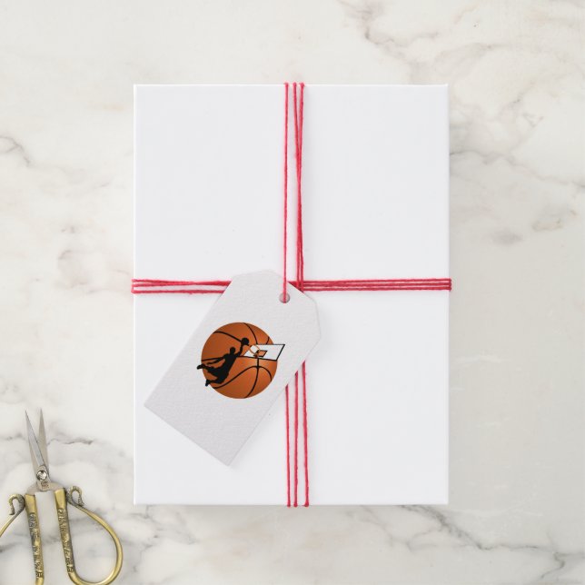 Slam Dunk Basketball Weihnachten Geschenkanhänger (Mit Garn)