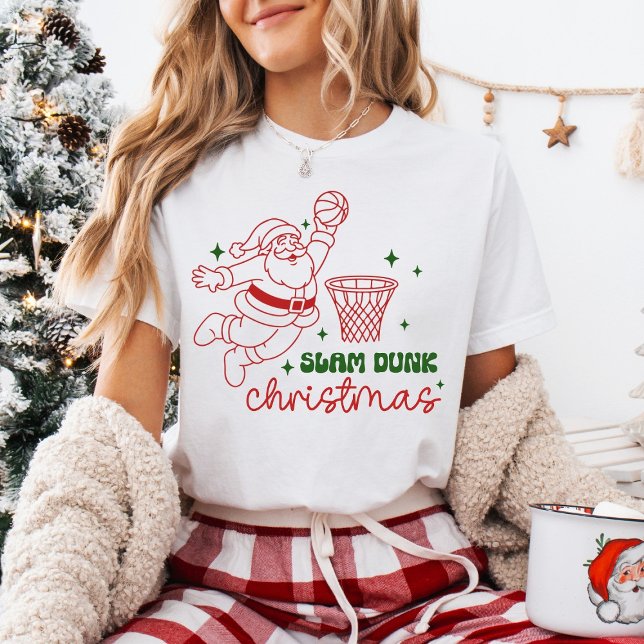 Slam Dunk Christmas Basketball T-Shirt (Von Creator hochgeladen)