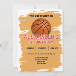 Slam Dunk Einladung zum ersten Geburtstag