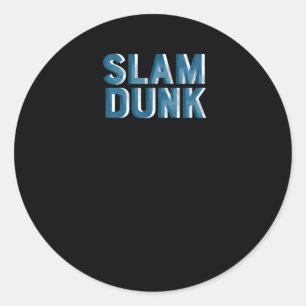 Slam Dunk Grafik Runder Aufkleber