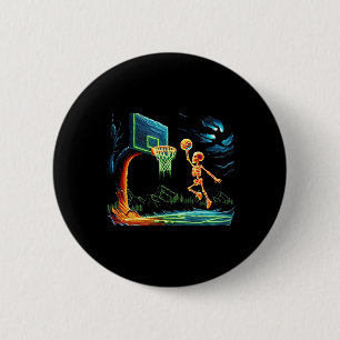 Slam Dunk Hoop Basketball Halloween Men Boys Fans Button