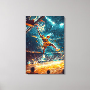 Slam Dunk Legend - Dynamische Sportkunst - Basketb Leinwanddruck