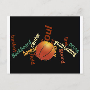 Slam Dunk of Vocabulary: Basketball Spiel der Cham Postkarte