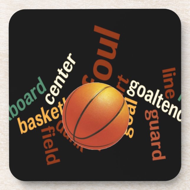 Slam Dunk of Vocabulary: Basketball Spiel der Cham Untersetzer (Vorderseite)