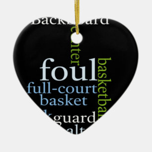 Slam Dunk of Words: Basketballspiel der Champions Keramik Ornament