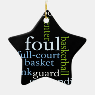 Slam Dunk of Words: Basketballspiel der Champions Keramik Ornament