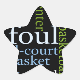 Slam Dunk of Words: Basketballspiel der Champions Stern-Aufkleber