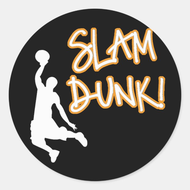 Slam Dunk Runder Aufkleber (Vorderseite)
