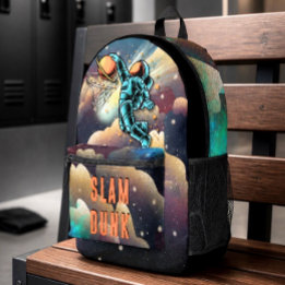 Slam Dunk Space Basketball Backpack Bedruckter Rucksack