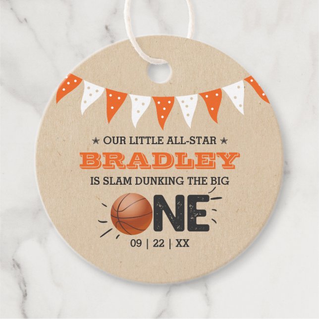Slam Dunkelheit des Großen | Basketball 1. Geburts Geschenkanhänger (Vorderseite)