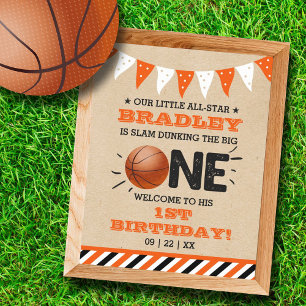 Slam Dunkelheit des Großen   Basketball 1. Geburts Poster