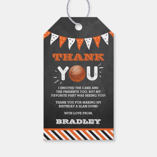 Slam Dunkelheit des Großen | Basketball Geburtstag Geschenkanhänger (Vorderseite)