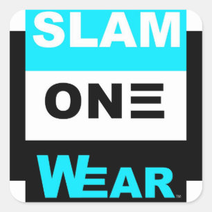 SLAM EIN KREIS QUADRATISCHER AUFKLEBER