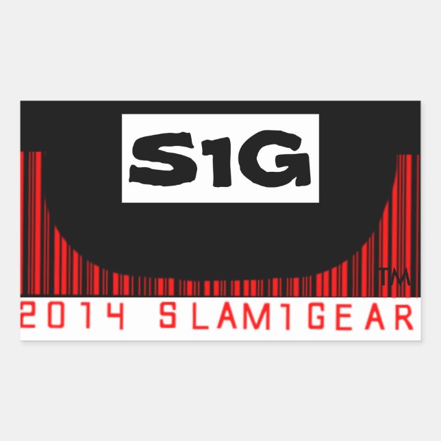 SLAM ONE GAR S1G HALF PIPE STICKER (Vorderseite)