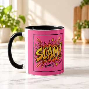 SLAM Pop Art Hot Pink Schwarz Kombi-Tasse Tasse