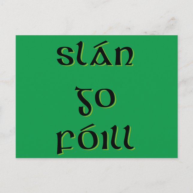 Slán Go Fóill Postkarte (Vorderseite)