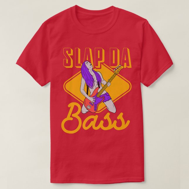 Slap Bass Gitarre Jam Session Slap da Bass Sl T-Shirt (Design vorne)